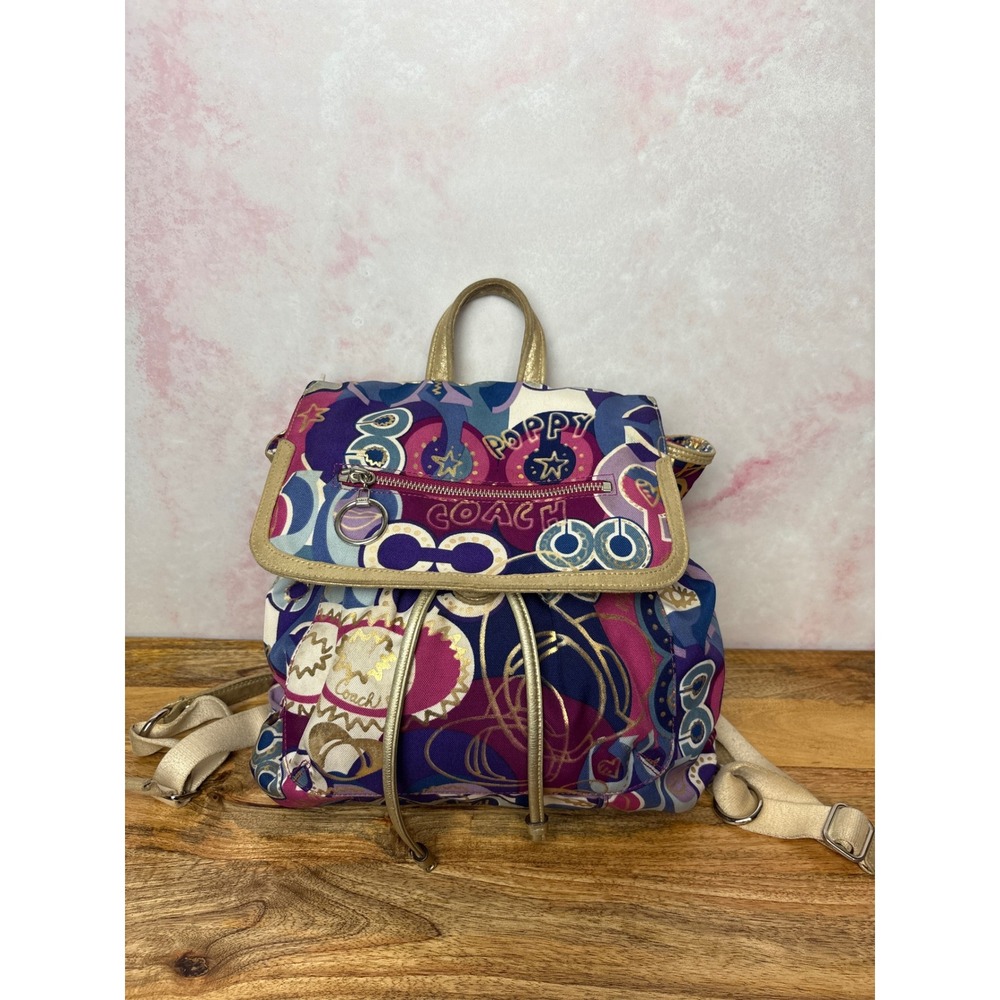 Coach Limited Edition Poppy Pop C Graffiti print backpack